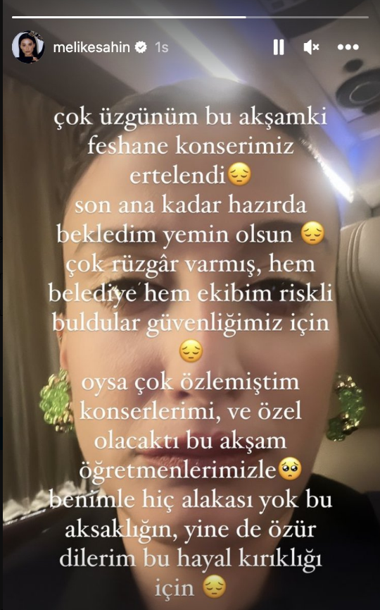 melike sahin ile ibb yonetimi arasinda konser krizi